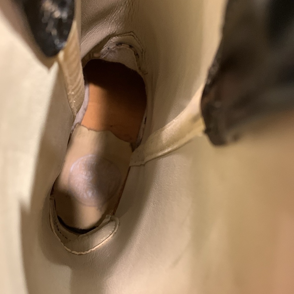 Leather Cowboy Style Boots 7.5 D - Picture 15 of 17